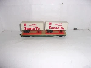 Coche plano vintage Tyco/Mantua ATSF 90806 D6 (HO) con 2 remolques Santa Fe - Imagen 1 de 3