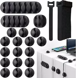 Câble filaire clips plomb chute support chargeur USB rangement support organisateur de bureau - Photo 1/13