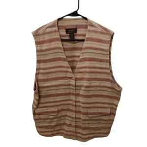 Eddie Bauer Vintage 100% Linen Vest Size XL - Picture 1 of 3