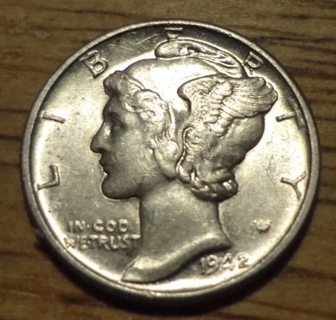 1942 Mercury Dime - Choice Brilliant Uncirculated (Choice BU) Cover