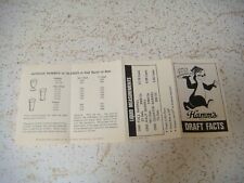 Hamm’s beer draft facts booklet 