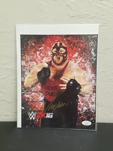Vader Signed 2k16 Cover 8x10 Photo WWE WWF HOF Autographed JSA COA - Picture 1 of 5