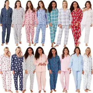 Juego de pijamas Winceyette 100 % algodón cepillado para dama/mujer talla 8-22 - Imagen 1 de 79