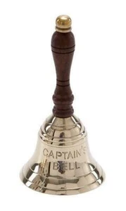 NAUTICAL CAPTAIN’S HANDBELL 5" Tall FREE USA SHIPPING - Picture 1 of 1