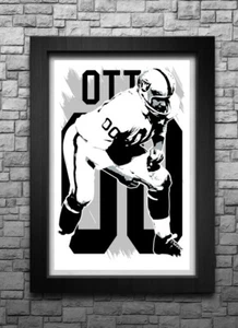 JIM OTTO art print/poster OAKLAND RAIDERS FREE S&H! JERSEY - Picture 1 of 5