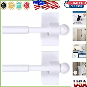 Flexible Magnetic Curtain Rods (16-28 Inch) - Ideal for Metal Surfaces - 2 Pack - Picture 1 of 8