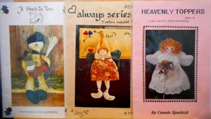 3 NEW Christmas Patterns- Snowman-Hanging Angel-Tree Top Angel w/ Face #23 - Picture 1 of 3