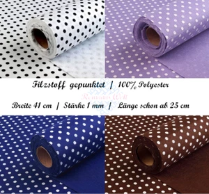 Filzstoff Breite 41 cm gepunktet Polyester 41 cm breit 1 mm Stark basteln Deko - Bild 1 von 10