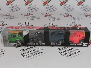 TOMYTEC CHORO Q " RX7-SA22/ SKYLINE RS-KDR30/ CITY E-AA/ RACING BUGGY " SET C... - Picture 1 of 2