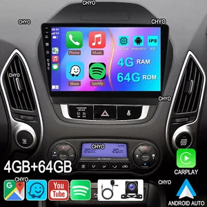 4+64G Android14 Autoradio GPS Navi CarPlay Für Hyundai iX35 EL ELH LM 2009-2015 - Bild 1 von 24