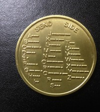 Key CW training coin Morse code training coin Novice amateur radio 1Pc