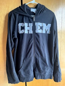 My Chemical Romance MCR CHEM Rare Full Zip Applique Hoodie Medium Y2K Read - Bild 1 von 7