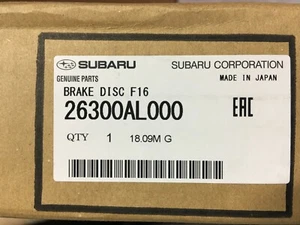 Rotor de freno delantero Subaru Legacy 2.5 2015-2019 nuevo 26300Al000 OEM genuino - Imagen 1 de 2