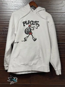 Plague Blvd. Hoodie Herren Large weiß Lil Darkie X Plague Stroll Grafikdruck - Bild 1 von 9