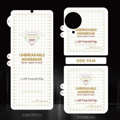Transparent Matte HD For OPPO Find N2 N3 Flip Hydrogel Film Set Screen Protector - Image 1 of 4