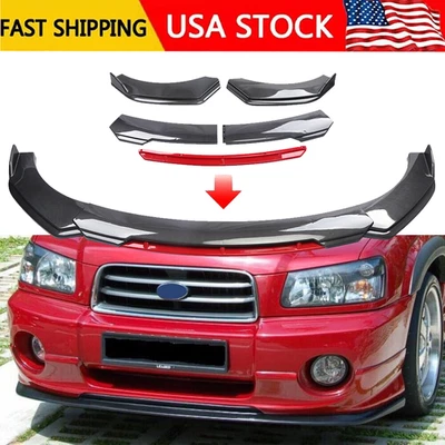 Carbon Fiber Red Front Bumper Lip /Spoiler Splitter For Subaru Forester Body Kit Foto 1 de 4