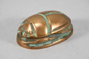 P90U96- Briefbeschwerer Skarabäus Figur Messing - Bild 1 von 12