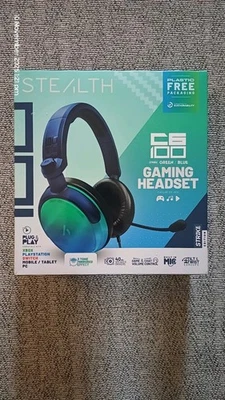 STEALTH C6-100 Gaming Headset STRIKE - Green & Blue, Compatible Xbox, PS, Switch - Image 1 of 3