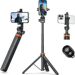 UP To 200cm Phone Selfie Stick Tripod with Remote for Phone/GoPro/Camera - Picture 1 of 9