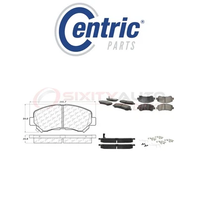 Centric Semi Metallic Brake Pads w Shim for 2014-2017 Nissan Juke 1.6L L4 - jb Foto 1 de 4