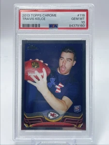 TRAVIS KELCE 2013 TOPPS CHROME FOOTBALL ROOKIE CHIEFS GEM RC PSA 10 Q2893 - Picture 1 of 2