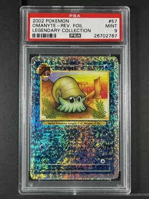 Omanyte Reverse Foil #57 2002 Pokemon Legendary Collection PSA 9 250001 - Image 1 of 2