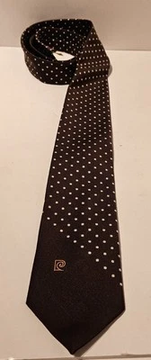 Corbata Pierre Cardin Paris Vintage Estilo Clásico Marrón Cuello Foto 1 de 4