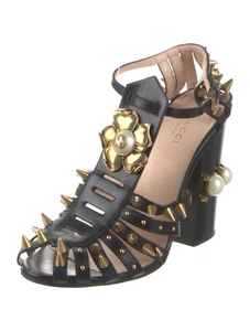 Gucci Pumps Leder mit T-Riemen und Kunstperlenakzenten Größe: 6,5 | IT 36,5 - Bild 1 von 11