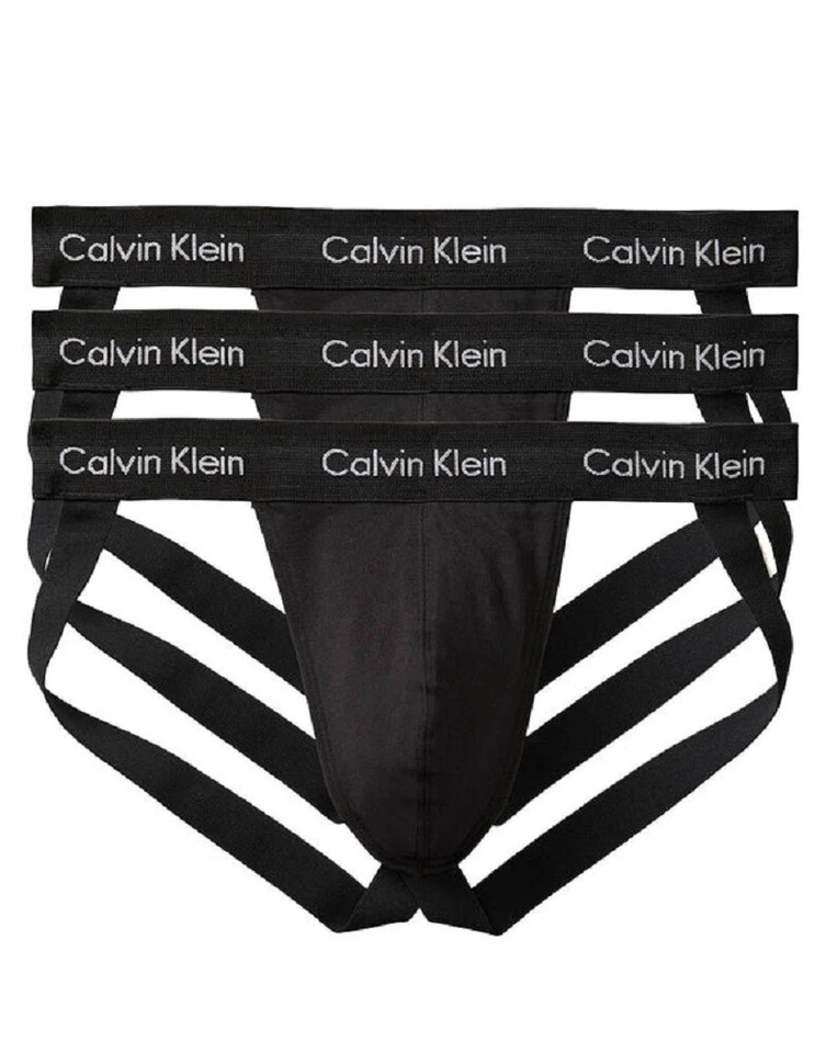 Calvin Klein Men's Underwear Cotton Stretch 3-Pack Jock Strap - NB2623 - Image 1 of 1