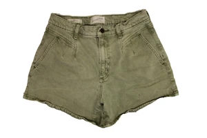 Mom Hotpants M 38 High Rise Jeansshorts grün Jeans Shorts kurze Hose Damen - Bild 1 von 3