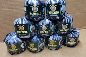 Lion Brand Incredible x9 Accent on Black 50g 110yds 100% Nylon Ribbon Yarn - Picture 1 of 5