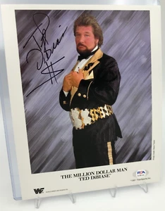 TED DiBIASE PSA AUTO Signed 8x10" Promo PHOTOGRAPH WWF Legend WWE WRESTLING HOF - Picture 1 of 8