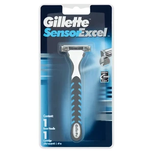 1 X Gillette Sensor Excel Razor Handle + 1 Cartridge - HOLDS WOMENS MENS EXCEL - Picture 1 of 6