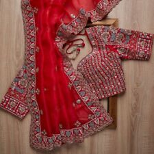 Party Heavy Saree Sari New Indian Designer Silk Work Fabric Wear Wedding Bridal
