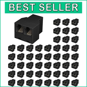 50 Count RJ12 6P6C Splitters for Effective Telephone Extensions and Connections - Zdjęcie 1 z 8