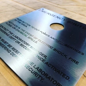 Signage Business Laser Cut and Etched Stainless Steel Size: 150mm x 150mm  - Picture 1 of 3