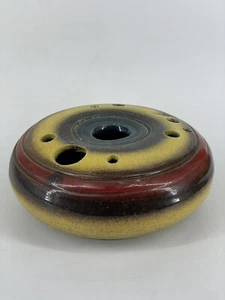 Vintage Grammichele Italy Sicily Pottery Ikebana Vase Abstract MCM Signed - Picture 1 of 10