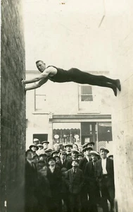 Clay Cross Jack Farnsworth ('Human Spider') Climbing between Home & Queen St Pub - Picture 1 of 1