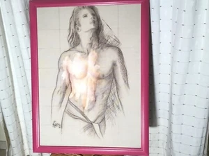 tableau moderne nu masculin signé Serge Contat dit CSERG - Picture 1 of 5