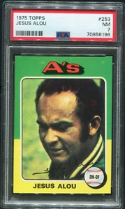 Topps #253 1975 Jesus Alou PSA 7 casi nuevo - Imagen 1 de 2