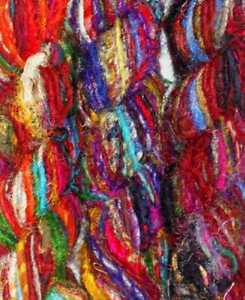 Himalaya Recycled SARI SILK FABRIC Yarn Knit Woven Crochet-100 Grams
