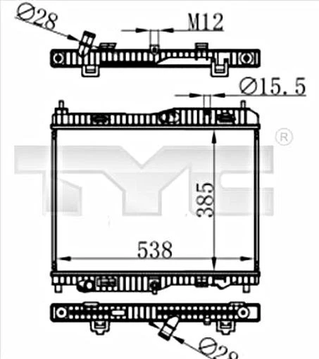 TYC Radiator For FORD Ecosport Fiesta VII Van Puma Tourneo Courier 13- 2088142 Foto 1 de 1