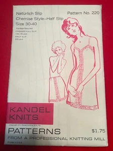 Kandel Knits 220, Size 30-40 Chemise, Full Slip, Uncut - Picture 1 of 2