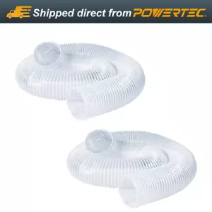 POWERTEC Flexible Clear Heavy Duty PVC Dust Collection Hose 2-1/2" x 10', 2PK - Picture 1 of 9