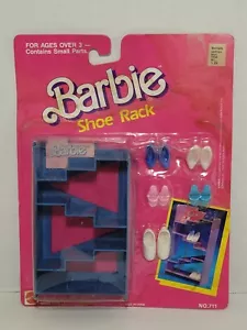 1989 BARBIE Bambola SCARPIERA Mobili Mattel Nuovi in Pkg Blu Arco #711 - Foto 1 di 12