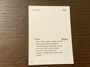 Tarjeta mágica de Magic The Magic Test "Merseine"" Fallen Empires mal impreso rareza" - Imagen 1 de 1