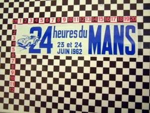 Pegatina de vidrio Le Mans 1962 - Jaguar Alvis MG Triumph BMC Daimler Austin raíces - Imagen 1 de 1