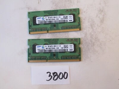 Samsung 2x2Gb=4Gb 1333Mhz PC3-10600 DDR3 SODIMM laptop memory RAM (3800) - Image 1 of 2