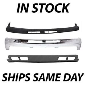 Brand New Complete Steel Front Bumper Kit For 2000-2006 Chevy Suburban Tahoe