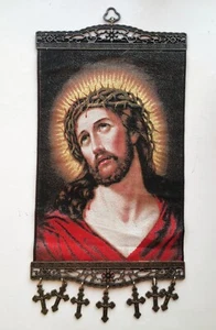 Tapiz colgante de pared Jesucristo y la corona de espinas 20 cmx40 cm - Imagen 1 de 7